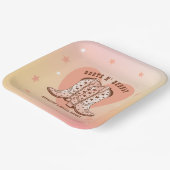 ブーツ アンド バブルリー カウボーイブーツ ハート ブライダルシャワー ペーパープレート (傾斜あり)