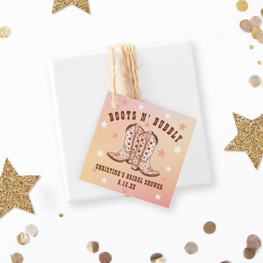 ブーツ アンド バブルリー カウボーイブーツ プレtty ブライズシャワー フェイバータグ