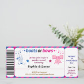 ブーツ オア ボウ ゼンダー リビル チケット スタイル 招待状 (スタンド正面)