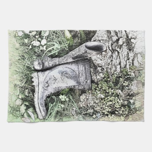 ブーツ キッチンタオル (横)