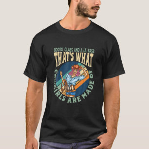 ブーツ、クラスとLilのSassは何の女性のカーボーイA Tシャツ