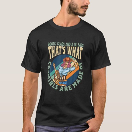 ブーツ、クラスとLilのSassは何の女性のカーボーイA Tシャツ (正面)