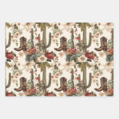 ブーツ&サボテン ラッピングペーパーシート (正面3)