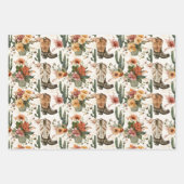 ブーツ&サボテン ラッピングペーパーシート (正面2)