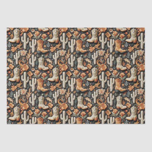 ブーツ&サボテン 薄葉紙 (正面)