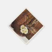 ブーツ、デイジーとホースビットウェスタンブライダルシャワー スタンダードカクテルナプキン (角)