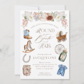 ブーツ&ハットワイルドウエストカウボーイベビーシャワー 招待状 (正面)