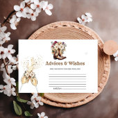 ブーツ&バブリーアドバイス&WIshesブライダルシャワー エンクロージャーカード