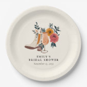 ブーツ&バブリーウェスタンブライダルシャワー ペーパープレート (正面)