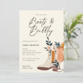ブーツ&バブリーウェスタンブライダルシャワー 招待状 (スタンド正面)