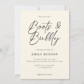 ブーツ&バブリーウェスタンブライダルシャワー 招待状 (正面)