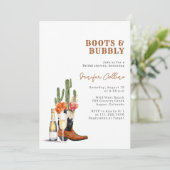 ブーツ&バブリーウェスタンブライダルシャワー 招待状 (スタンド正面)