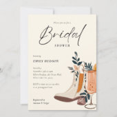ブーツ&バブリーウェスタンブライダルシャワー 招待状 (正面)