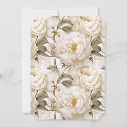 ブーツ&バブリーエレガント素朴フローラブライダルシャワー 招待状 (裏面)