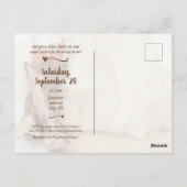 ブーツ&バブリーテキサス州花嫁インブーツブライダルシャワー ポストカード (裏面)