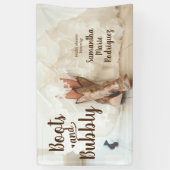 ブーツ&バブリーテキサス州花嫁インブーツブライダルシャワー 横断幕 (縦)