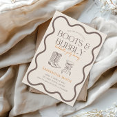 ブーツ&バブリーバチェロレッテ手描き 招待状