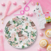 ブーツ&バブリーフローラシャンパンブライダルシャワー ペーパープレート (パーティー)