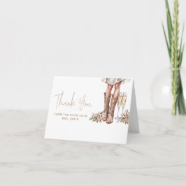 ブーツ&バブリーブライダルシャワーありがとう カード