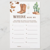 ブーツ&バブリーブライダルシャワーどこで私たちはゲーム (正面)