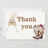 ブーツ&バブリーブライダルシャワーサンキューカード 案内状 (正面)