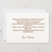 ブーツ&バブリーブライダルシャワーサンキューカード 案内状 (裏面)