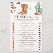 ブーツ&バブリーブライダルシャワー彼は彼女はゲームを言った (正面)