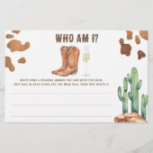 ブーツ&バブリーブライダルシャワー私のゲーム 便箋 (正面)