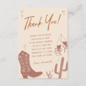 ブーツ&バブリーブライダルシャワー サンキューカード (正面)