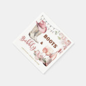 ブーツ&バブリーブライダルシャワー スタンダードカクテルナプキン (角)