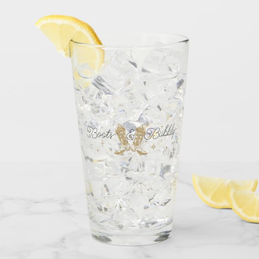 ブーツ&バブリーブライダルシャワー タンブラーグラス (アイス正面)