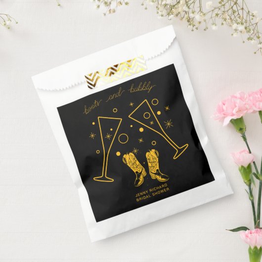 ブーツ&バブリーブライダルシャワー フェイバーバッグ (封をした状態)