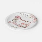 ブーツ&バブリーブライダルシャワー ペーパープレート (アングル)