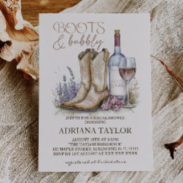 ブーツ&バブリーブライダルシャワー 招待状