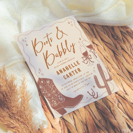 ブーツ&バブリーブライダルシャワー 招待状