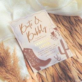 ブーツ&バブリーブライダルシャワー 箔招待状