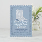 ブーツ&バブリーブルーカウボーイブライダルシャワー 招待状 (スタンド正面)