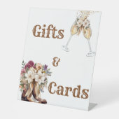 ブーツ&バブリーボホウェスタンブライダルシャワーウェルカム 台座サイン (正面)