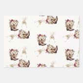 ブーツ&バブリーボホウェスタンブライダルシャワー ラッピングペーパーシート (正面)