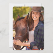 ブーツ&バブリー女性のカーボーイブライダルシャワー招待 招待状 (裏面)