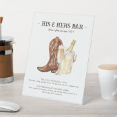 ブーツ&バブリー素朴ウェスタンバーサイン 台座サイン (インサイチュ)