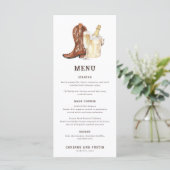 ブーツ&バブリー素朴ウェスタン メニュー (スタンド正面)