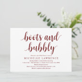 ブーツ&バブリー、ブライダルシャワーお祝いインビタ 招待状 (スタンド正面)