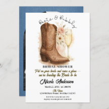 ブーツ&バブルカントリーウエスタンブーツブライダルシャワー