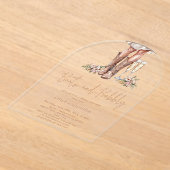 ブーツ&バブルカントリーブライダルシャワー アクリル招待状 (レイダウン)