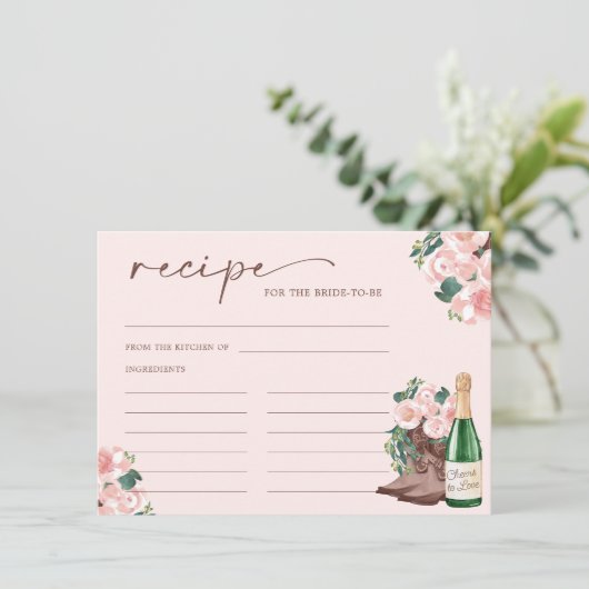 ブーツ&バブルシャンパンフローラレシピカード エンクロージャーカード (スタンド正面)
