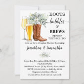 ブーツ バブルズ アンド ブリュース シャワー エユカリプタス グリーンネリー 招待状 (正面)