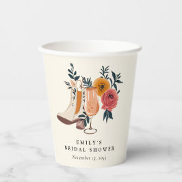 ブーツ＆バブルリー ウェスタン ブライダル シャワー 紙コップ