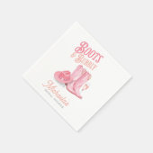 ブーツ＆バブルリー ウエスタンカウガール ピンク ブライダルシャワー スタンダードカクテルナプキン (角)