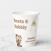 ブーツ＆バブルリー ボーホー ウェスタン ブライダルシャワー パーティー 紙コップ (裏面)